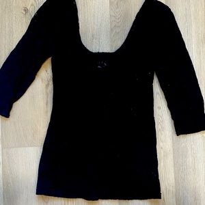 Black lace Free People top